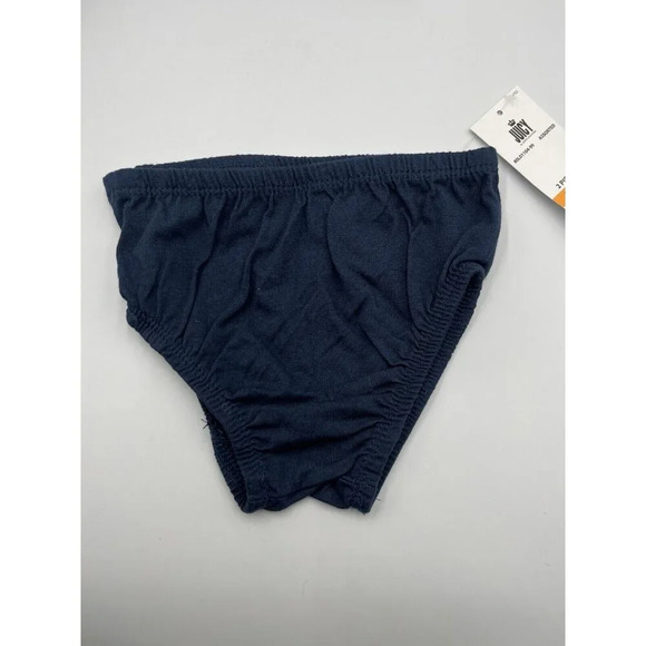 NWT Juicy Couture 12M Baby Girl 2-pc Velvet Navy Blue heart Ruffle/Long Sleeve - Picture 5 of 8